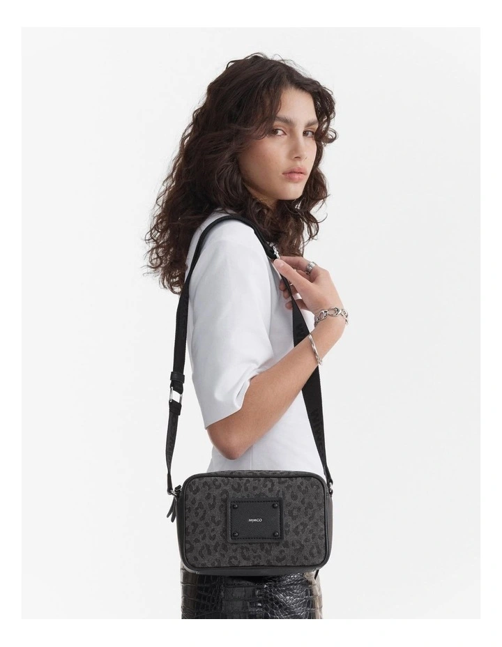 Brunswick Crossbody Bag in Black Leopard
