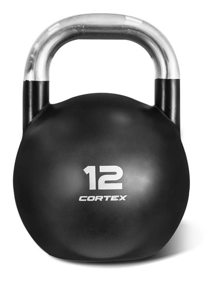 Commercial Steel Kettlebell V2 12kg in Black