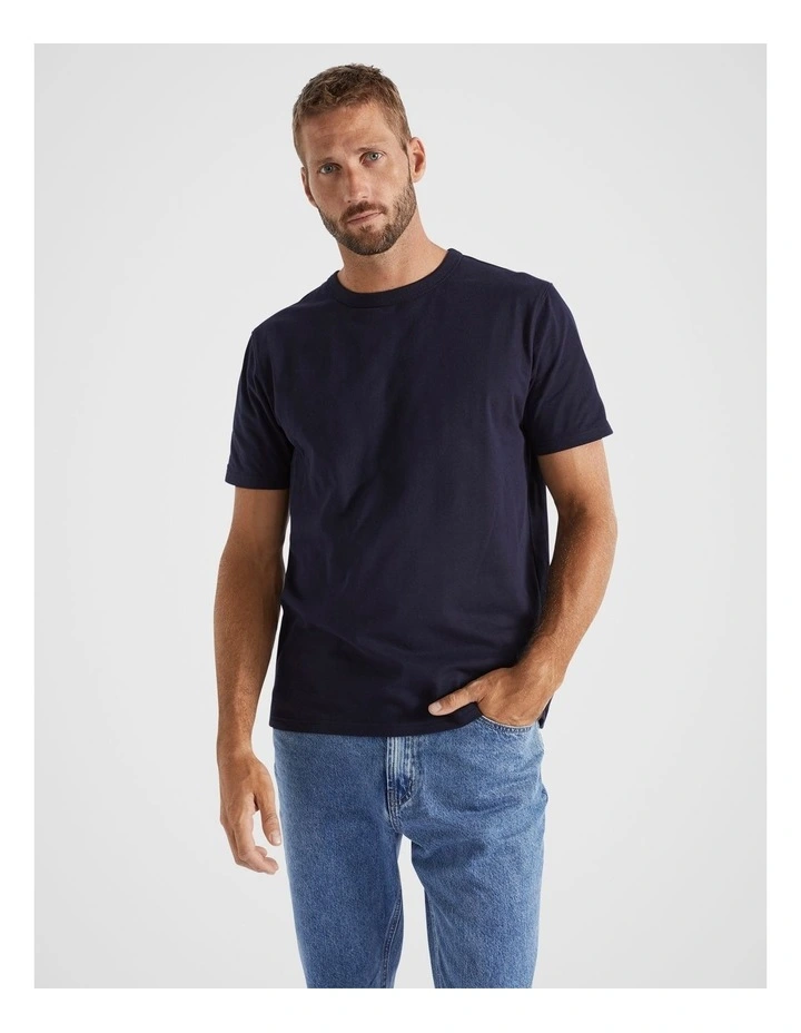 Crew Tee in Midnight Blue