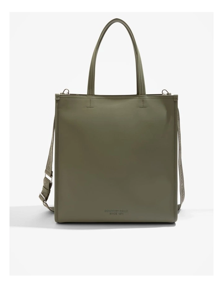 Coated Large Shopper in Hunter Green