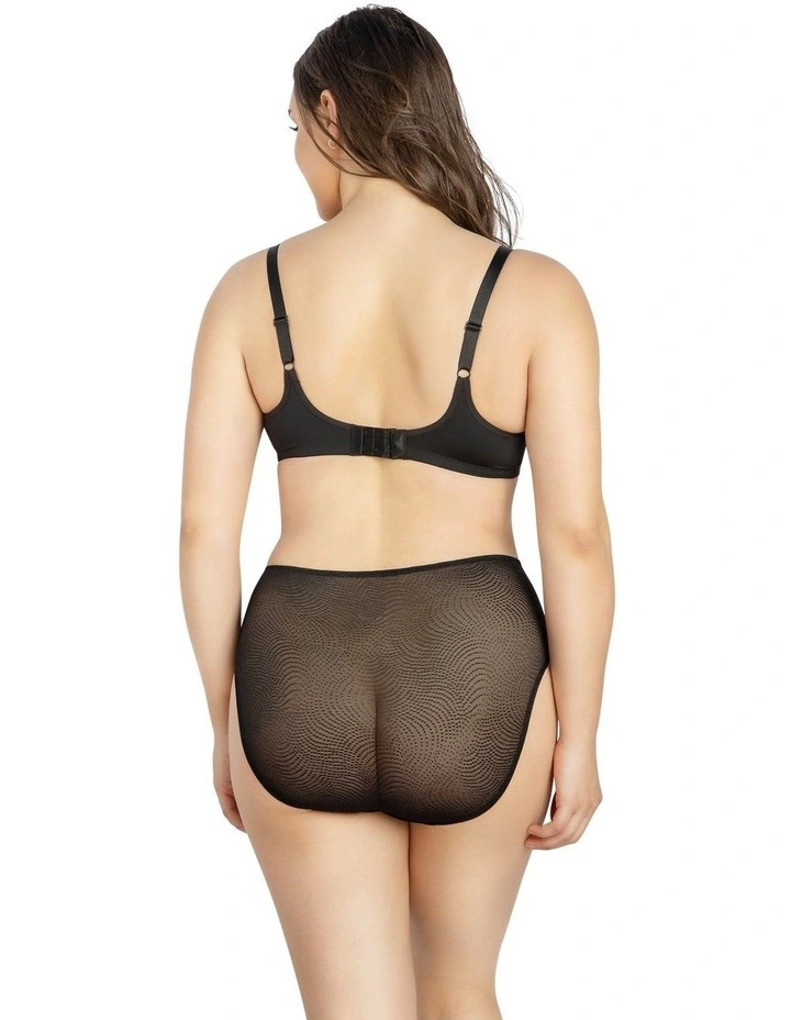 Pearl Underwire Seamless Minimiser Bra in Black