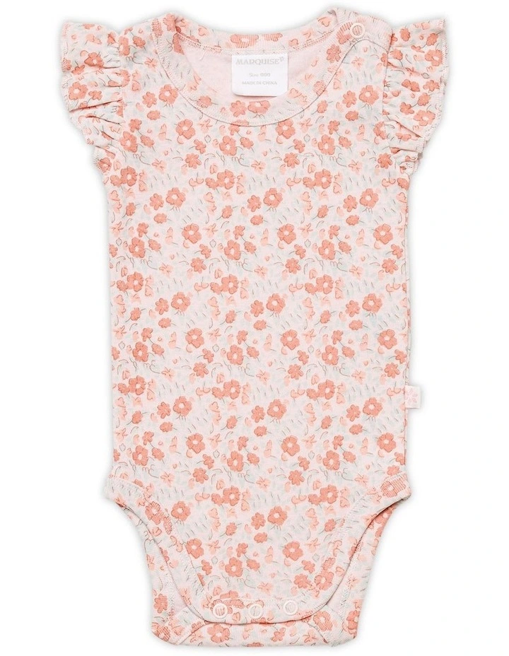 Floral Bodysuit 2 Pack in Floral/Duck Egg Blue