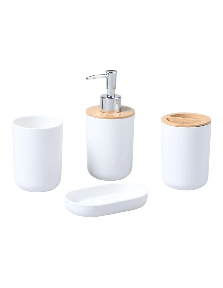 Takae Bathroom Vanity Set 4 Piece in White