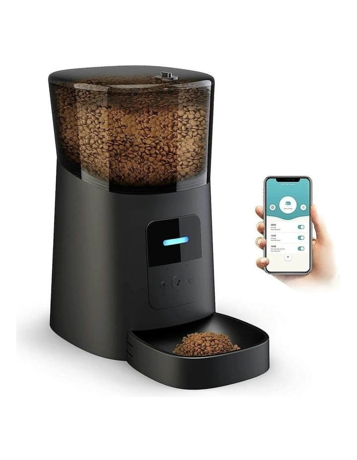 WiFi Automatic Pet Feeder 6L in Black