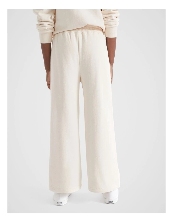 Pin Tuck Trackpant in Creme