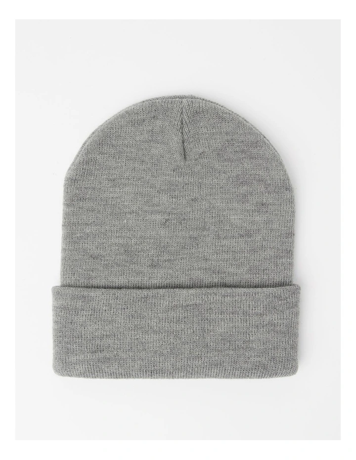 Essential Fine Knit Beanie in Grey
