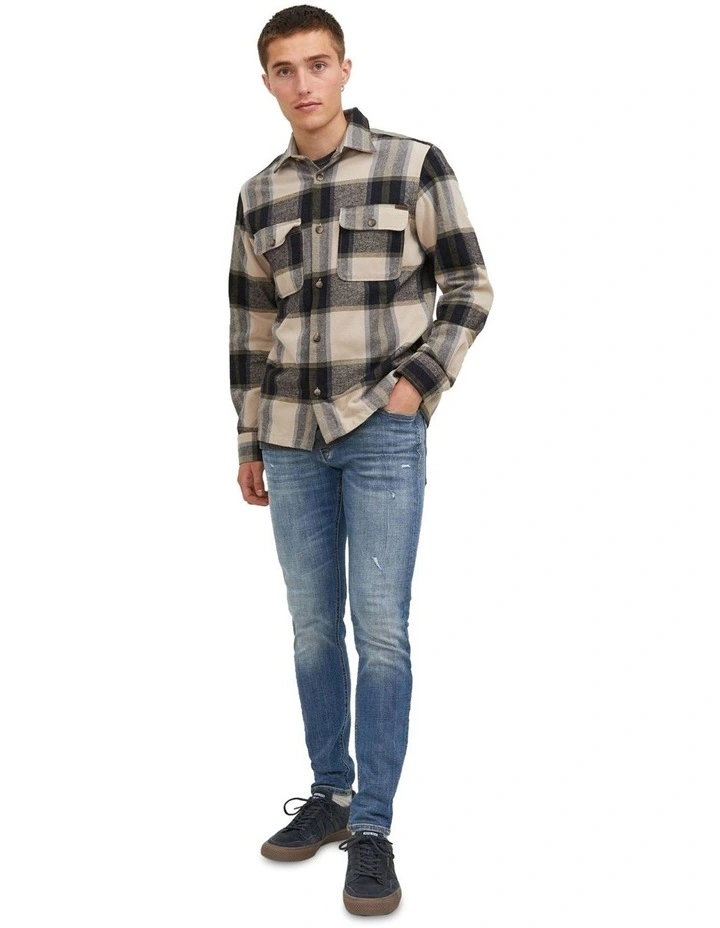 Liam Seal 022 Skinny Fit Jeans in Blue Denim