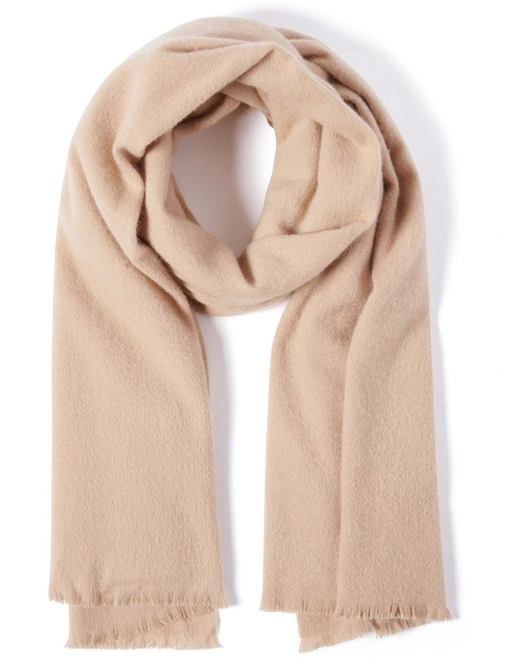 Aurora Premium Wool Scarf in Camel