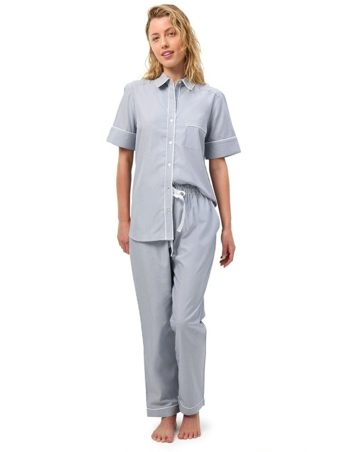 Moon Pyjama Set Short in Blue