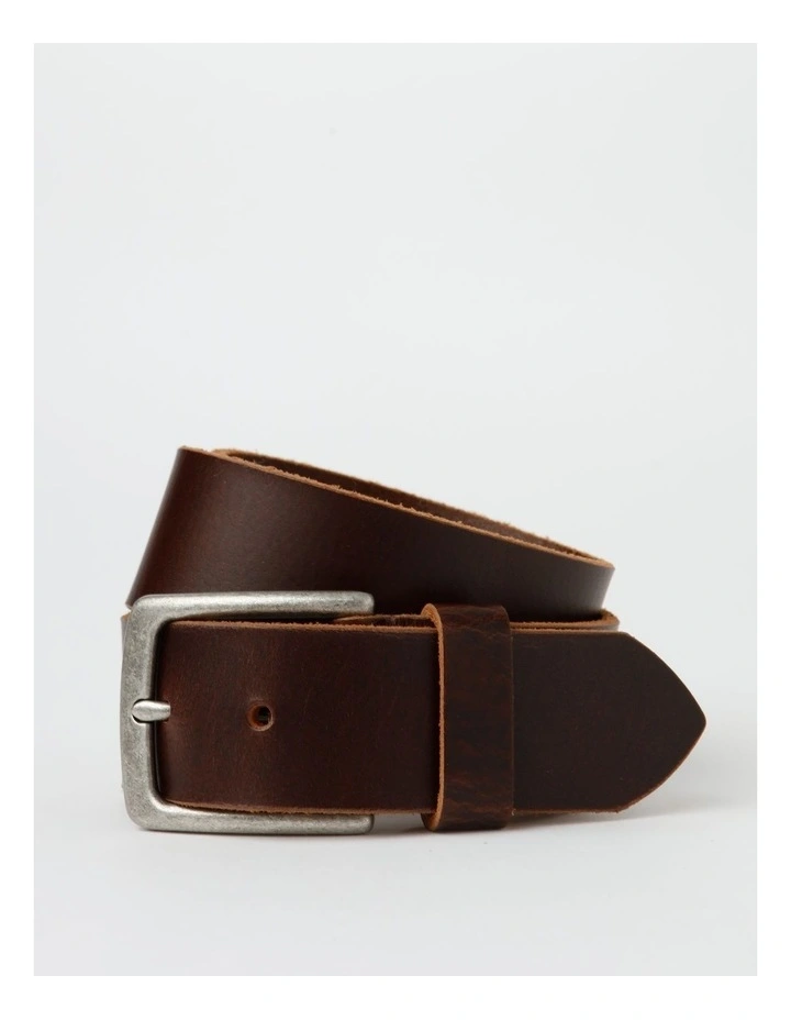 Casual Leather Jean Belt in Brown