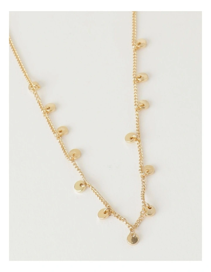 Mini Disc Necklace in Gold