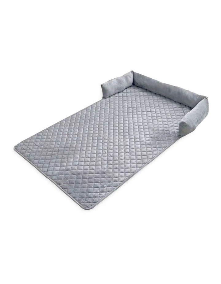 Pet Sofa Cover with Bolster Large Size in Light Grey