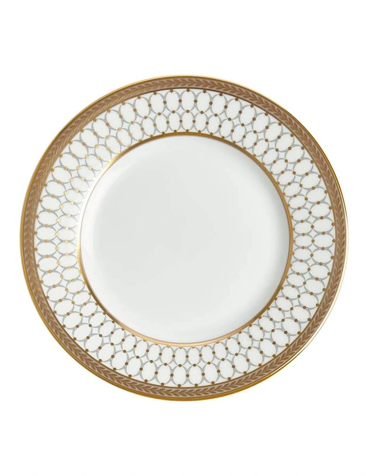 Renaissance Grey Plate 15cm in White/Gold