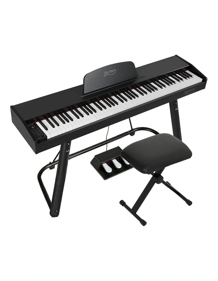 88 Keys Electronic Piano Keyboard with Stand Stool Weighted