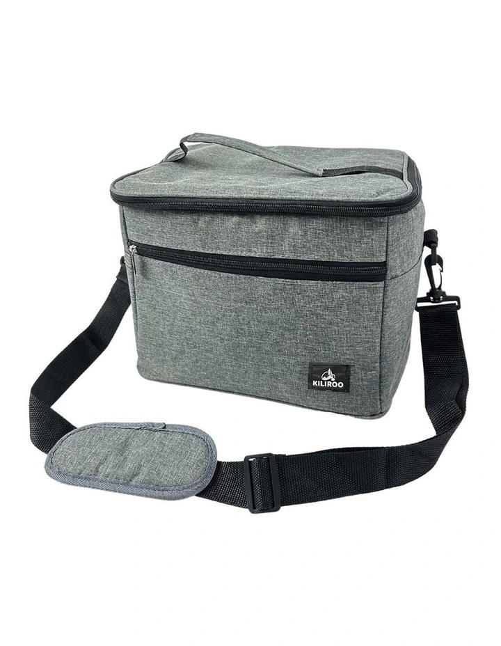 Foldable Leak Proof Insulated Cooler Bag 15L in Grey