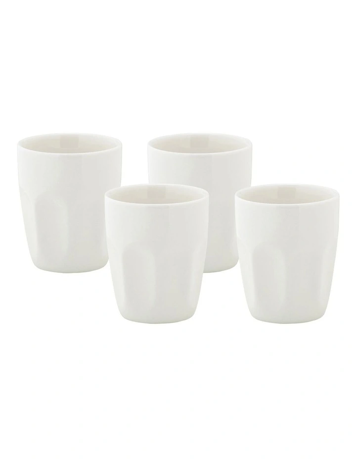 Basics Latte Cup 200ml Set of 4 Gift Boxed in White