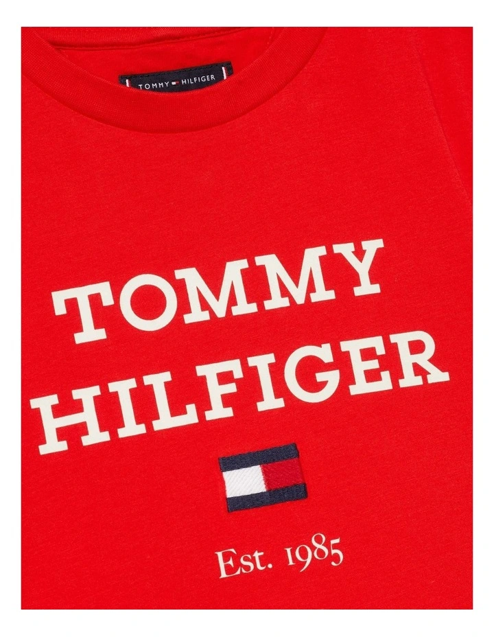 8-16 Oversized Logo T-shirt in Red