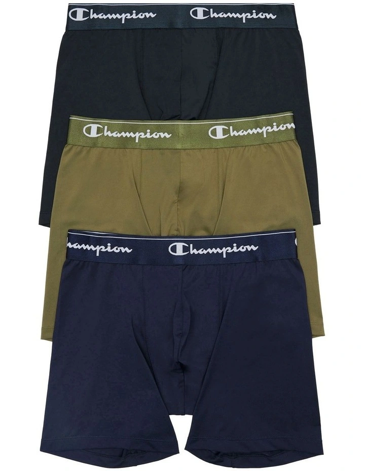 Microfibre Long Leg Trunk 3 Pack in Multi
