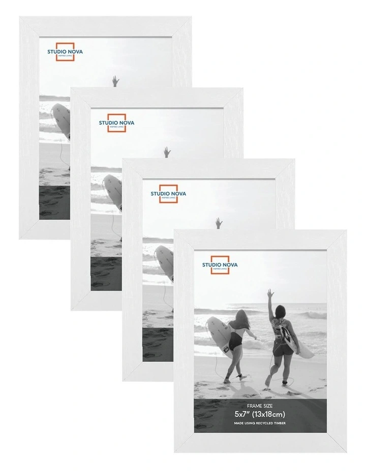 Premium Picture Photo Frame 5x7 Set of 4 in White