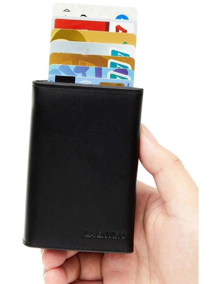 Leura 2.0 Minimalist Coin Pocket Wallet in Black