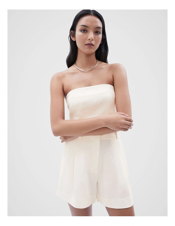 Seam Detail Bandeau in Stone