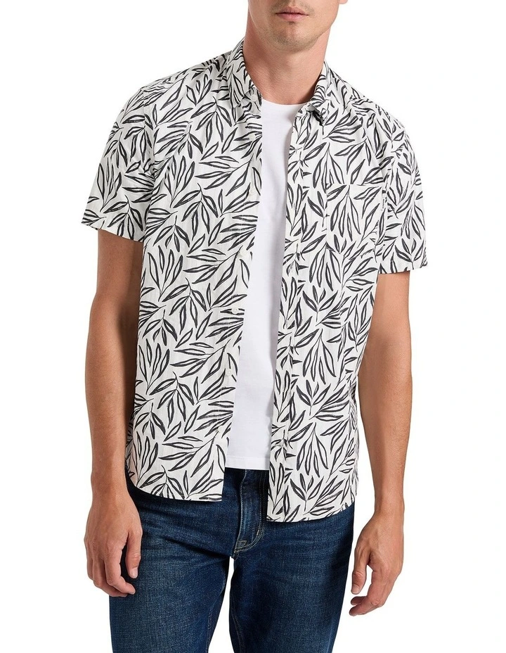 Dawn Seersucker Shirt in Ivory Multi