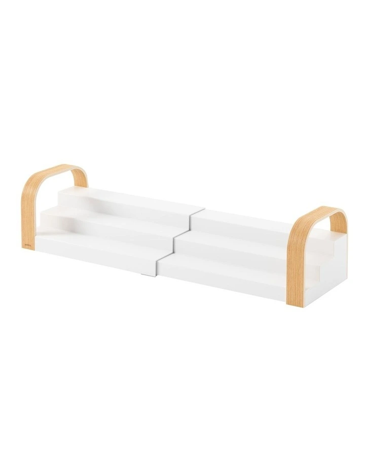 Bellwood 3-Tier Spice Shelf in White/Natural