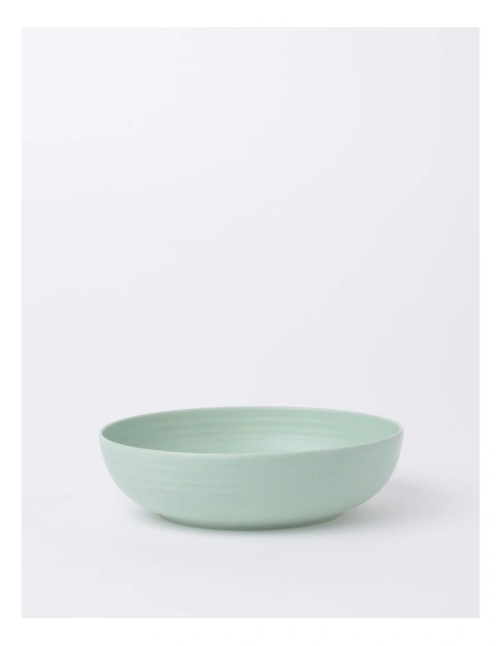 Sealers Cove Low Bowl in Matte Green