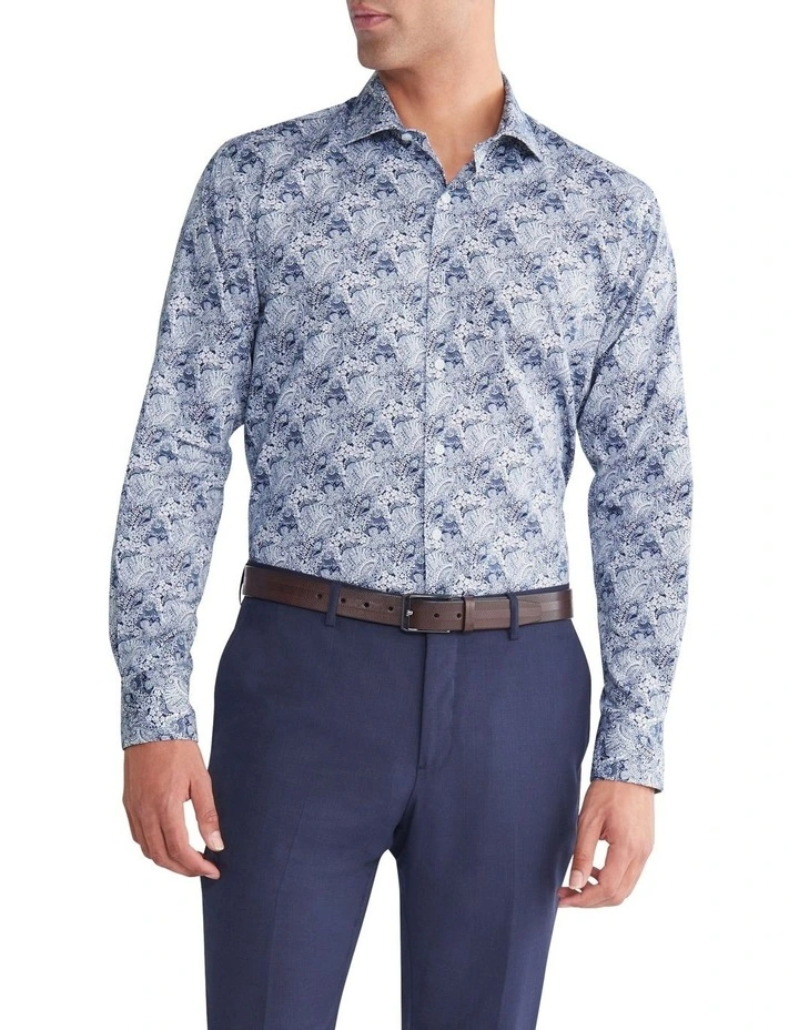 Tailored Long Sleeve Shirt in Blue