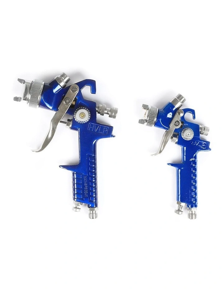 HVLP Air Spray Gun Kit 0.8 1.4mm 2 Piece in Navy