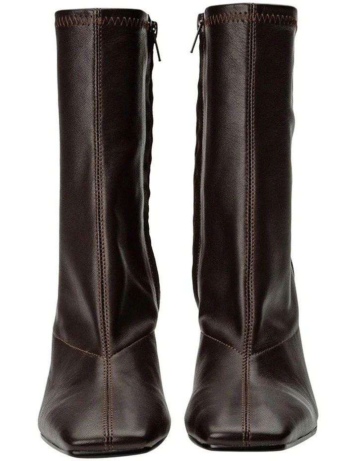 Halsey Chocolate Nappa Heels