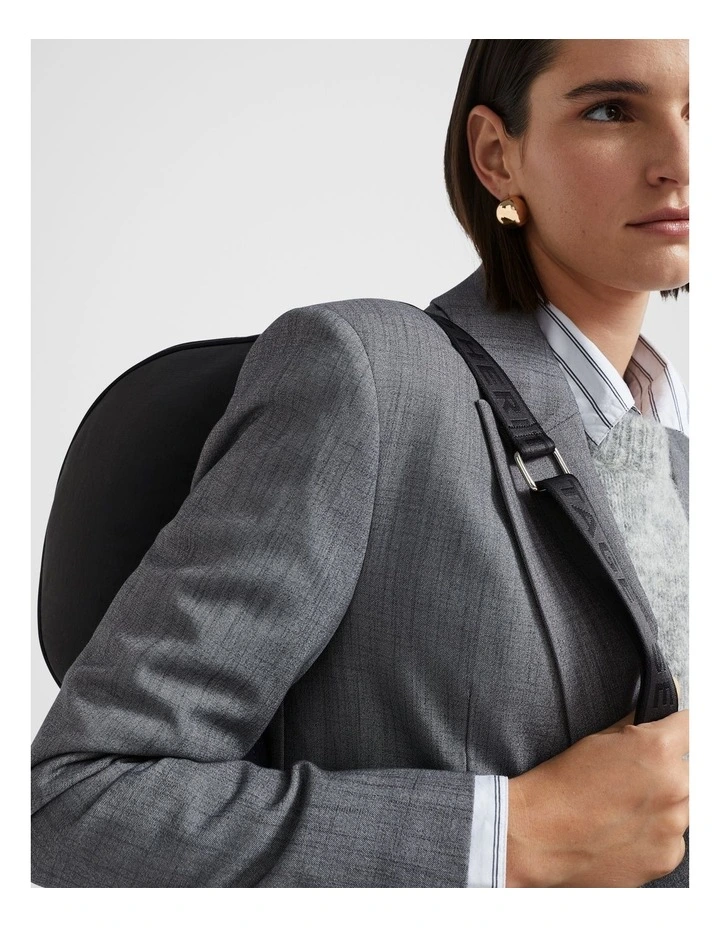 Monochrome Saddle Bag in Steel
