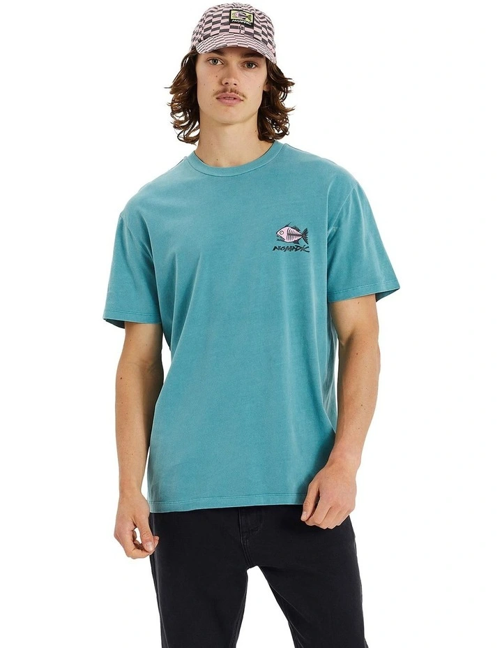 Nalu Club Relaxed Tee in Pigment Teal