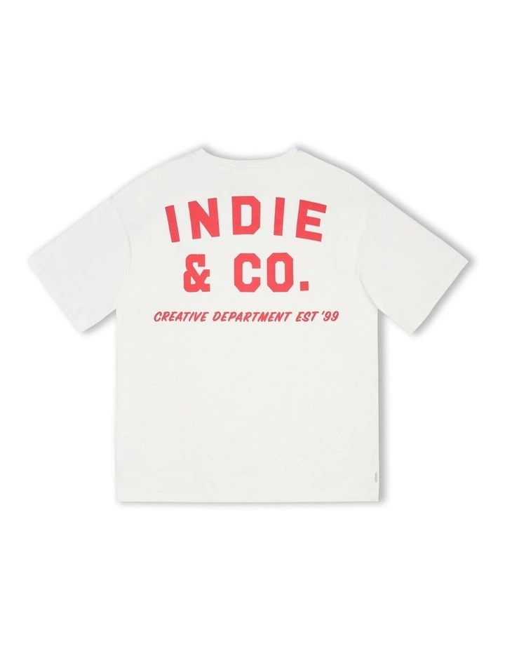The Camino Tee (8-12 Years) in White Red