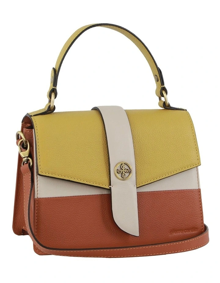 Leather Cross-Body Bag in Multi