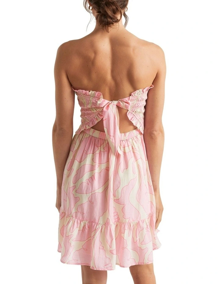 Voile Floral Shirred Mini Dress