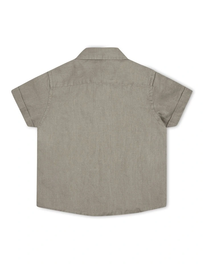 Tennyson Short Sleeve Shirt (000-2 years) in Khaki