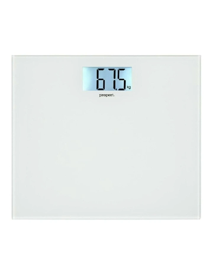 Glass Digital Bathroom Scale 150kg in White
