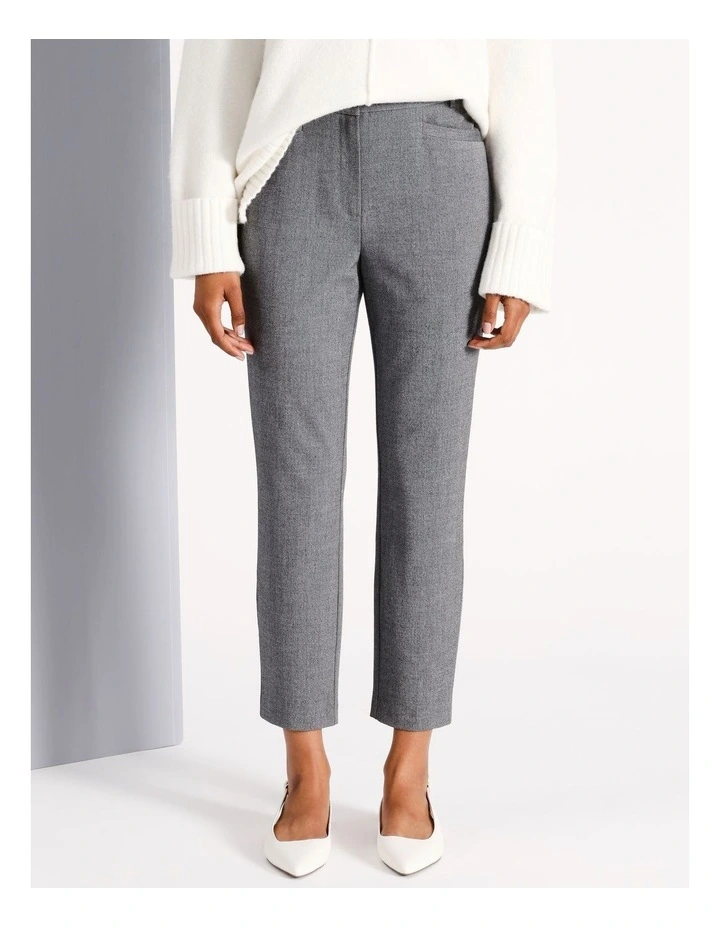 Recycled Poly Blend Slim Leg Pant in Charcoal