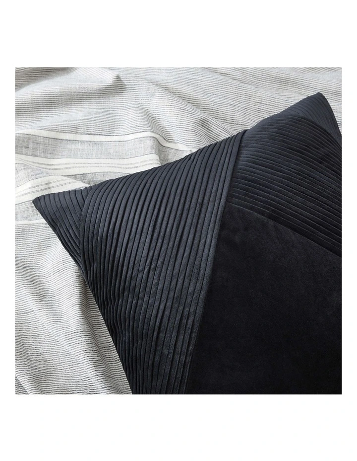 Vienna European Pillowcase in Black