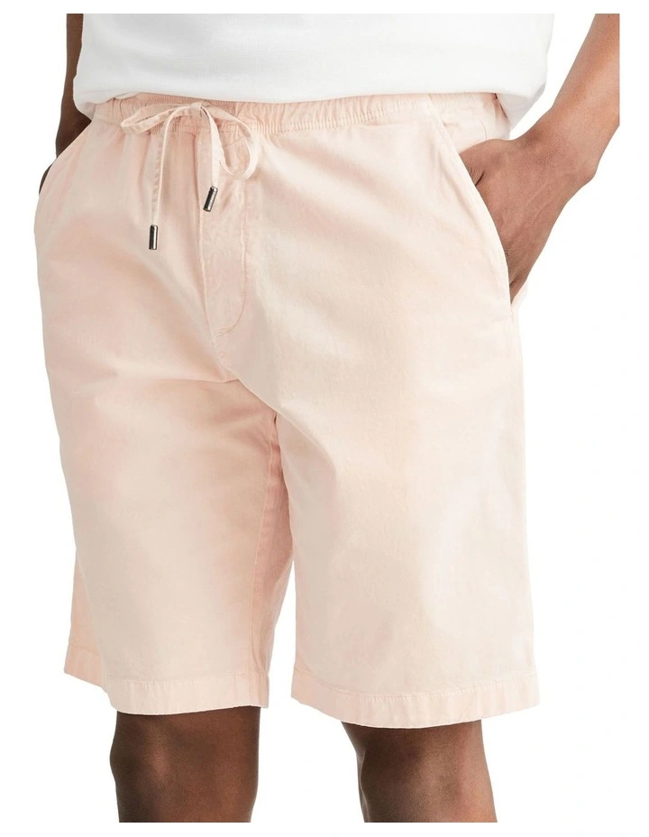 Harlem Premium Relaxed Twill Shorts in Dusty Rose