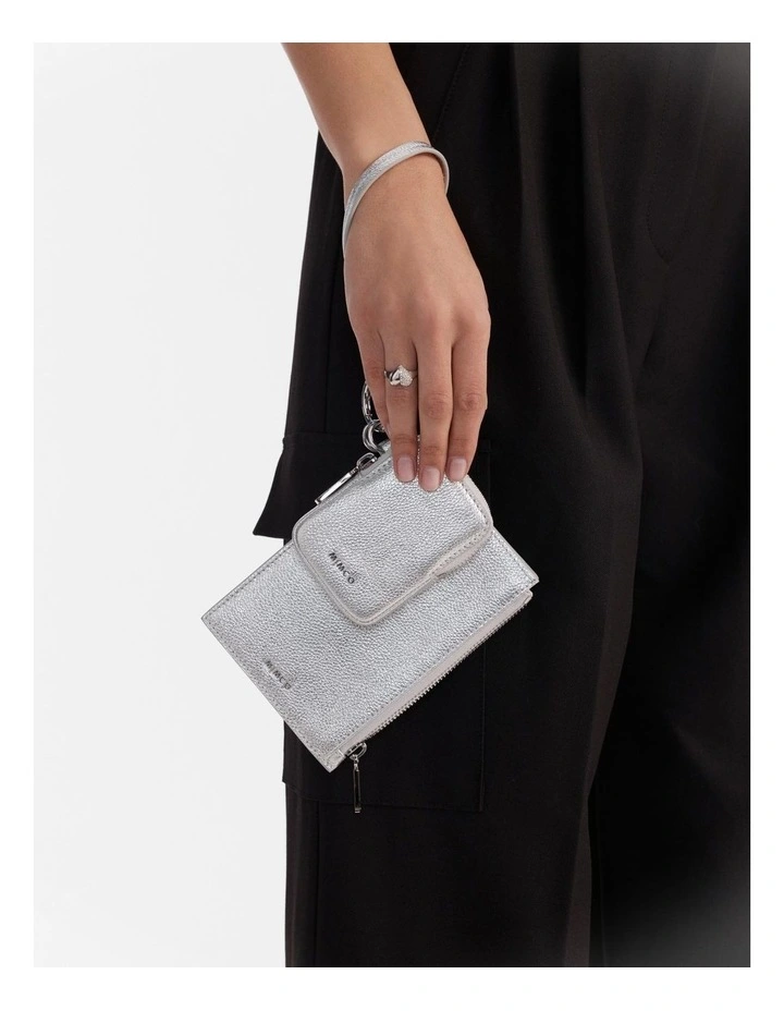 Classico Metallic Travel Duo Pouch in Silver