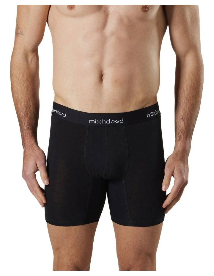 Stretch Cotton Comfort Trunks 3 Pack in Black