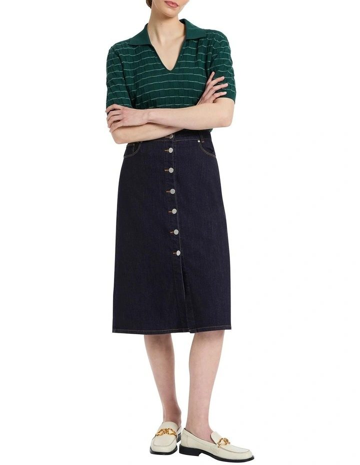 Mieah Cotton Polo in Teal Green/Jade