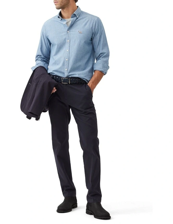 Kirklands Long Sleeve Sports Fit Shirt in Chambray