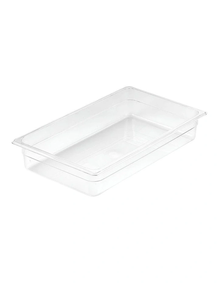 Gastronorm GN Pan 1/1 Food Tray Storage 100mm in Clear