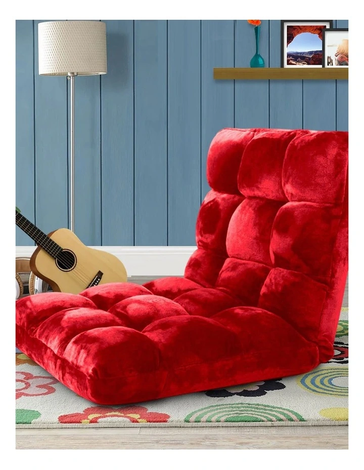 Floor Recliner Folding Cushion in Red