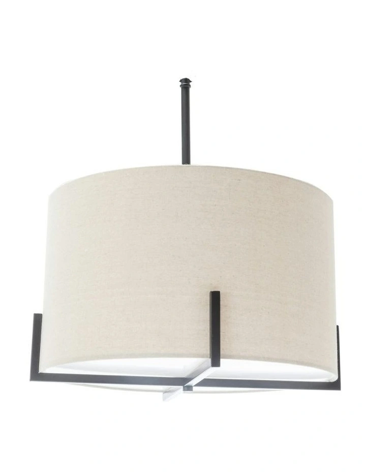 Modern Scandi Metal Light Pendant Lamp in Matte Black