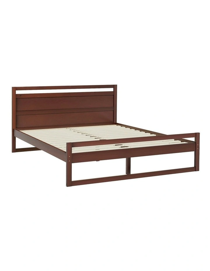 Witton Wooden Bed Frame Queen Size in Walnut