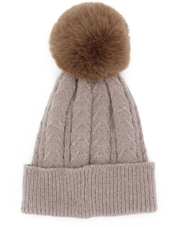 Ruthie Beanie in Taupe